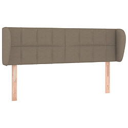 vidaXL Tête de lit avec oreilles Taupe 147x23x78/88 cm Tissu