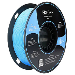 None Filament PLA ERYONE pour imprimante 3D 1,75 mm Tolérance 0,03 mm 1 kg (2,2 lb)/bobine - Bleu