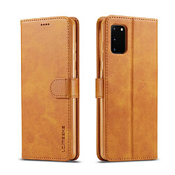 Etui en PU couleur marron pour votre Samsung Galaxy A91/S10 Lite