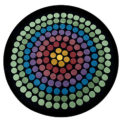 ICONIK INTERIOR Tapis Rond VA08 104cm Multicolore