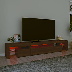 Acheter vidaXL Meuble TV avec lumières LED Chêne marron 230x36,5x40 cm