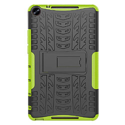 Avis Coque en TPU modèle de pneu cool avec béquille noir/vert pour votre Huawei MediaPad M5 Lite 8