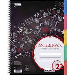 LANDRÉ Cahier à spirale avec intercalaires 'COLLEGE', A4, ()