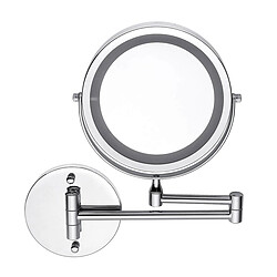 Universal Miroir de maquillage 7''avec lumière LED 5x agrandissement télescopique 2 murs de salle de bains miroir de maquillage