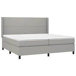 Avis vidaXL Sommier à lattes de lit matelas LED Gris clair 200x200 cm Tissu