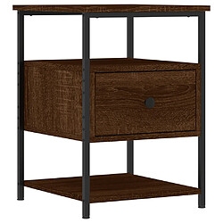 vidaXL Table de chevet chêne marron 40x42x56 cm bois d'ingénierie