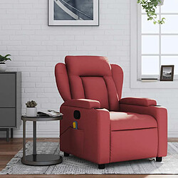 vidaXL Fauteuil de massage inclinable Rouge bordeaux Similicuir