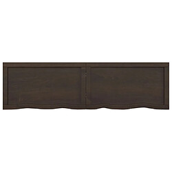 Avis Maison Chic Étagère murale flottante,Etagère de rangement marron foncé bois chêne massif traité -MN36312