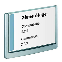 Plaque murale 17,5 x 23,5 cm Click Sign Durable grise.