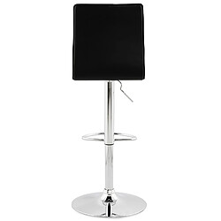 Alterego Tabouret de bar design 'ALTO' en similicuir noir pas cher