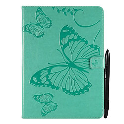 Etui en PU motif papillon avec support magnétique vert pour votre iPad mini (2021)