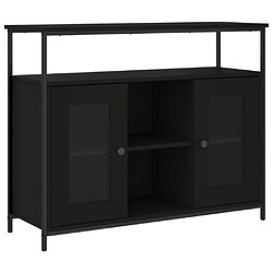 vidaXL Buffet noir 100x35x80 cm bois d'ingénierie