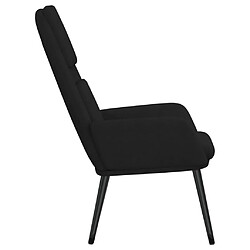 Avis vidaXL Chaise de relaxation Noir Tissu