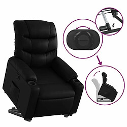 Maison Chic Fauteuil Relax pour salon, Fauteuil inclinable Noir Similicuir -GKD35183 pas cher