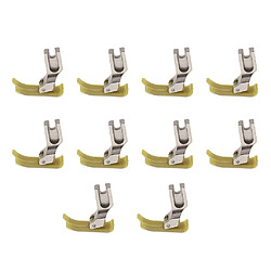 10pcs pied presseur en plastique pour accessoires de machine à coudre industrail jaune