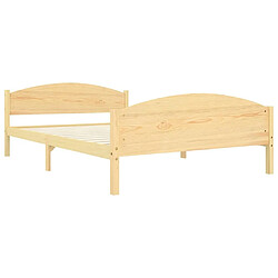 Avis Maison Chic Lit adulte - Lit simple Cadre de lit,Structure du lit Contemporain Bois de pin massif 160x200 cm -MN92187