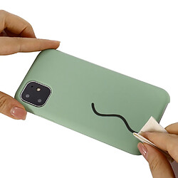 Wewoo Coque Souple Pour iPhone 11 antichoc en silicone liquide de couleur solide vert menthe pas cher