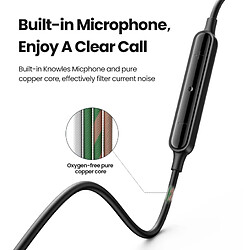 Avis GUPBOO UGREEN Aux Écouteurs 3.5mm USB Type C Filaire Casque Isolation Bruit Volume Contrôle Mic pour Android MP3/MP4