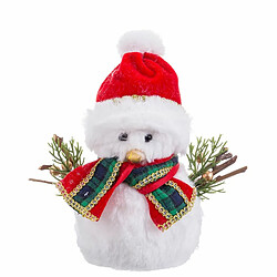 BigBuy Home Décorations de Noël Multicouleur Bonhomme de Neige 16 x 9 x 19 cm