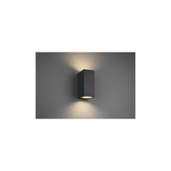 Applique murale extérieure carrée moderne à 2 lumières Anthracite IP44