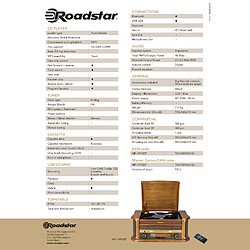 Avis Roadstar ROAHIF1993DBT HiFi rétro Bois avec Tourne-disques (Bluetooth, FM, CD) Couleur Bois