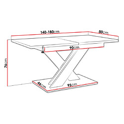 Acheter Bestmobilier Buriti - table à manger extensible - blanc et chêne clair - 4 à 6 personnes