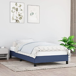 vidaXL Cadre de lit sans matelas bleu 100x200 cm tissu