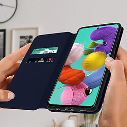 Avis Avizar Housse pour Galaxy A51 Clapet Porte-cartes Fonction Support Vidéo bleu nuit