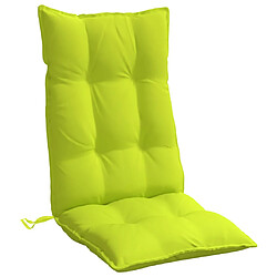 Acheter vidaXL Coussins de chaise à dossier haut lot de 4 vert vif