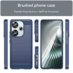 Htdmobiles Coque pour Xiaomi Redmi Turbo 3 5G et Poco F6 5G - housse etui silicone gel carbone + film ecran - BLEU FONCE