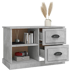 Acheter vidaXL Meuble TV gris béton 73x35,5x47,5 cm bois d'ingénierie