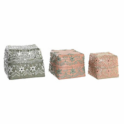 Set de basket DKD Home Decor Multicouleur Bambou Boho 27 x 27 x 23 cm