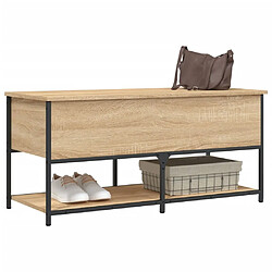 Acheter Maison Chic Banc de rangement | Meuble de rangement d'Entrée | Coffres d'Intérieur chêne sonoma 100x42,5x47 cm bois d'ingénierie -MN49377