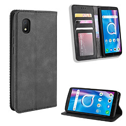 Etui en PU style vintage noir pour votre Alcatel 1B (2020)/1A (2020)