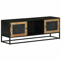 Maison Chic Meuble TV scandinave - Banc TV pour salon 110x30x40 cm bois massif de manguier et fer -MN84843