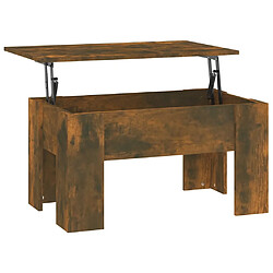 Acheter vidaXL Table basse Chêne fumé 79x49x41 cm Bois d'ingénierie