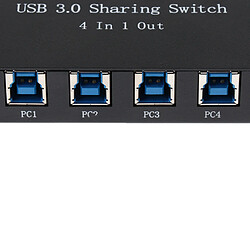 Acheter Commutateur de Partage USB 4 Port USB 3.0 Mini-Partage Automatique Quatre Ordinateurs Partagent Périphérique USB