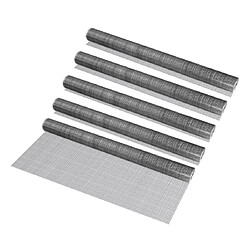 Grillage métallique en acier galvanisé 100 cm x 5 m gris argenté 5 rouleaux [pro.tec]