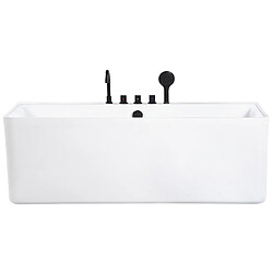 Beliani Baignoire semi-îlot blanche 170 x 75 cm QUATRE