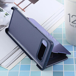 Acheter Wewoo étuis en cuir Coque Housse à rabat horizontal PU avec miroir de galvanoplastie pour Galaxy S10, support (bleu saphir)