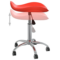 Acheter vidaXL Tabouret de salon et spa Rouge Similicuir