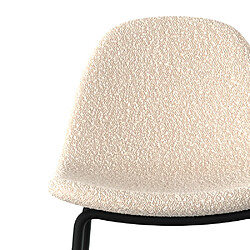 Avis Rendez Vous Deco Chaise pour îlot central Henrik en tissu bouclette beige 65,5 cm (lot de 2)