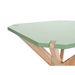 Avis LEITMOTIV Table d'appoint scandinave en bois Miste - L. 60 x H. 40 cm - Vert d'eau