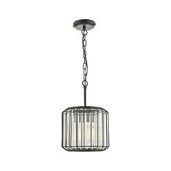 Luminaire Center Suspension Naeva Cristal, noir mat