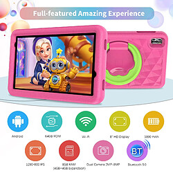 Yonis Tablette Enfant 4G LTE 8 Pouces Android 12 4GB+64GB Contrôle Parentale