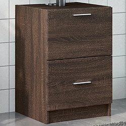 vidaXL Meuble d'évier chêne marron 40x37x59 cm bois d'ingénierie