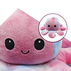 Universal Jouet en peluche de poulpe réversible, mignon pieuvre en peluche en peluche de cravate réversible rose