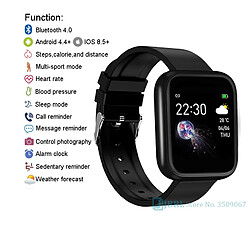 Acheter Universal Montre intelligente en silicone de sport pour femmes et hommes pour IOS traqueur de fitness étanche Bluetooth horloge intelligente électronique | Smartwatch (noir)