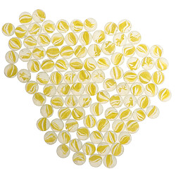 100pcs 16mm billes de verre boule de billes pour jeu de dames chinoises jouet jaune pas cher