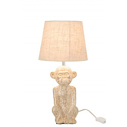 Dansmamaison Lampe Singe Ciment/Textile Beige/Beige